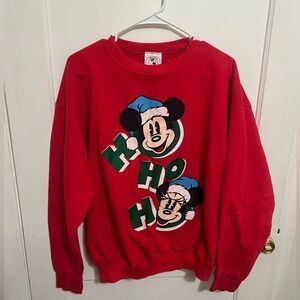 Vintage Disney Fleeced Sweatshirt Ho Ho Ho